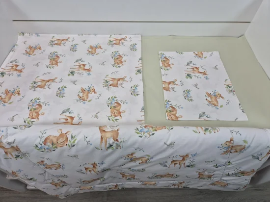 Спално бельо Сърнички, зелено