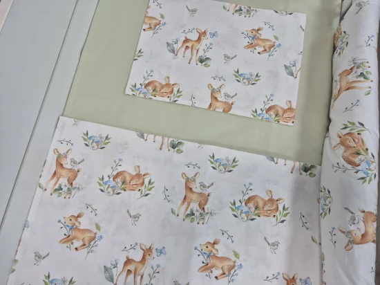 Спално бельо Сърнички, зелено