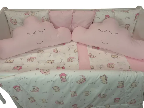 Обиколник за легло Сънчо, розово