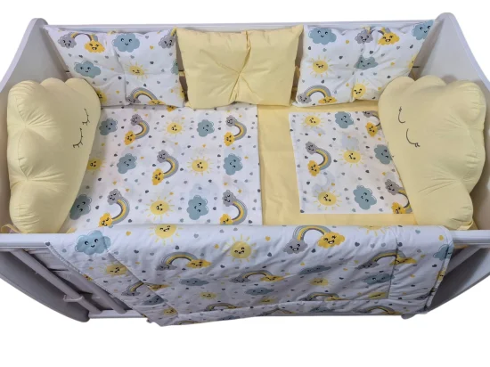 Бебешки обиколник за кошара Слънце, жълто