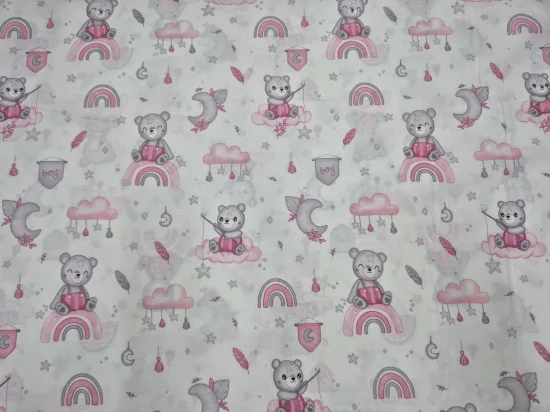 Одеяло за бебе с име Сладък мечо, розово