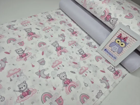 Бебешко одеяло с име Сладък мечо, сиво