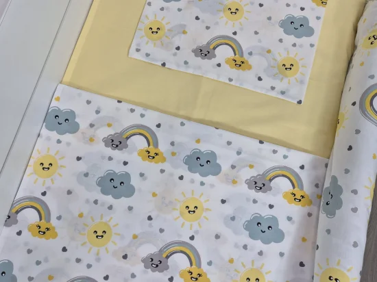 Бебешко спално бельо Слънце, жълто