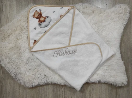Бебешка хавлия с бродерия 